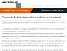 Tablet Screenshot of learnstatisticsfast.com